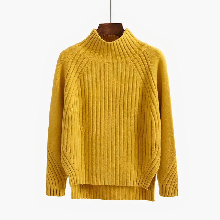 Stilla | Ribbstrik Højhals Sweater