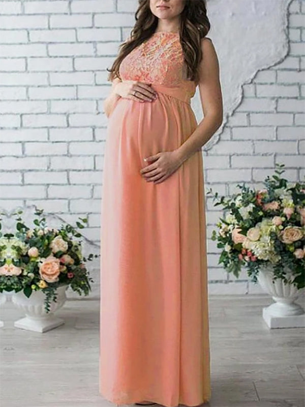 Stilla | Kjole Til Fotoshoot Lace Maxi Kjole Graviditets Skønhed Elegante Kjole