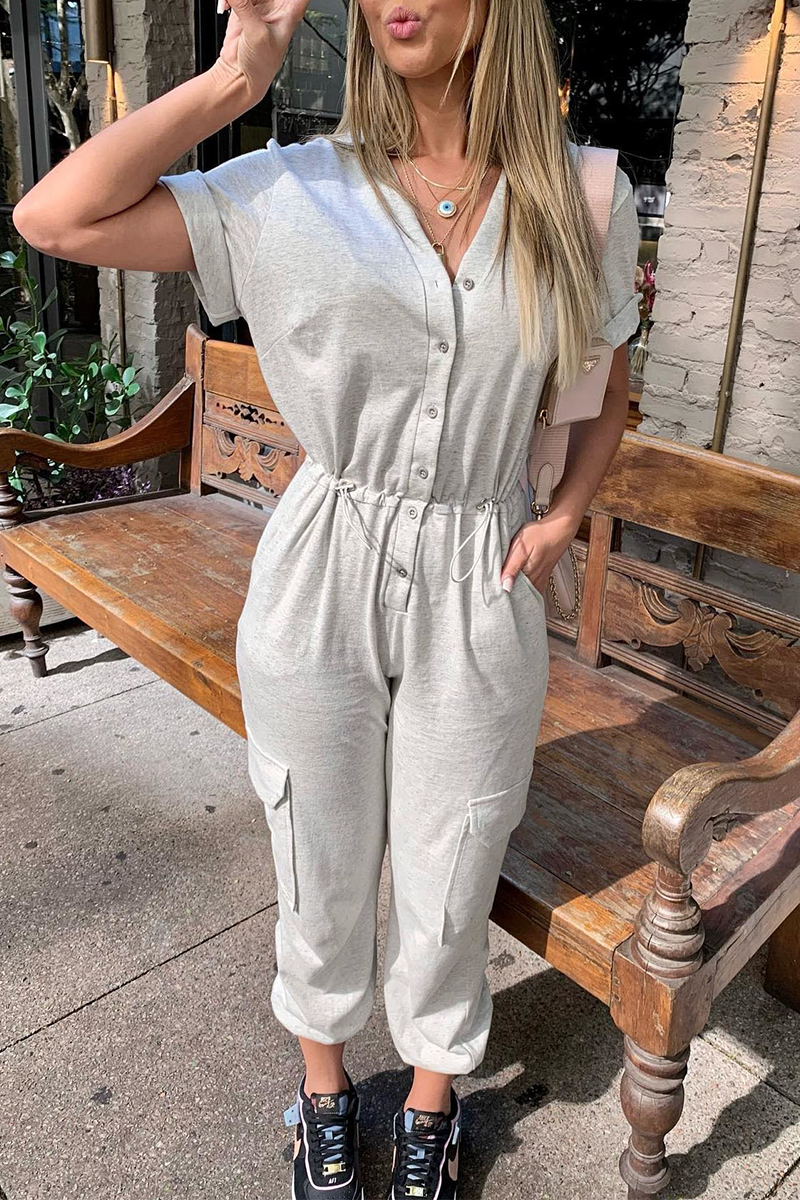Stilla | Knap Snoretræk Lommer Jogger Jumpsuit