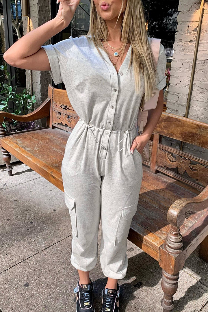 Stilla | Knap Snoretræk Lommer Jogger Jumpsuit
