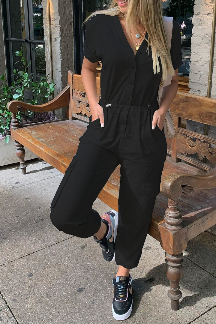 Stilla | Knap Snoretræk Lommer Jogger Jumpsuit