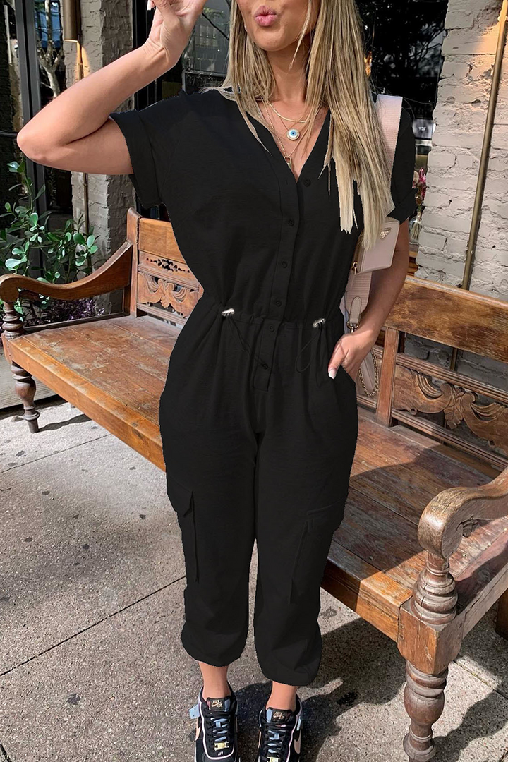 Stilla | Knap Snoretræk Lommer Jogger Jumpsuit