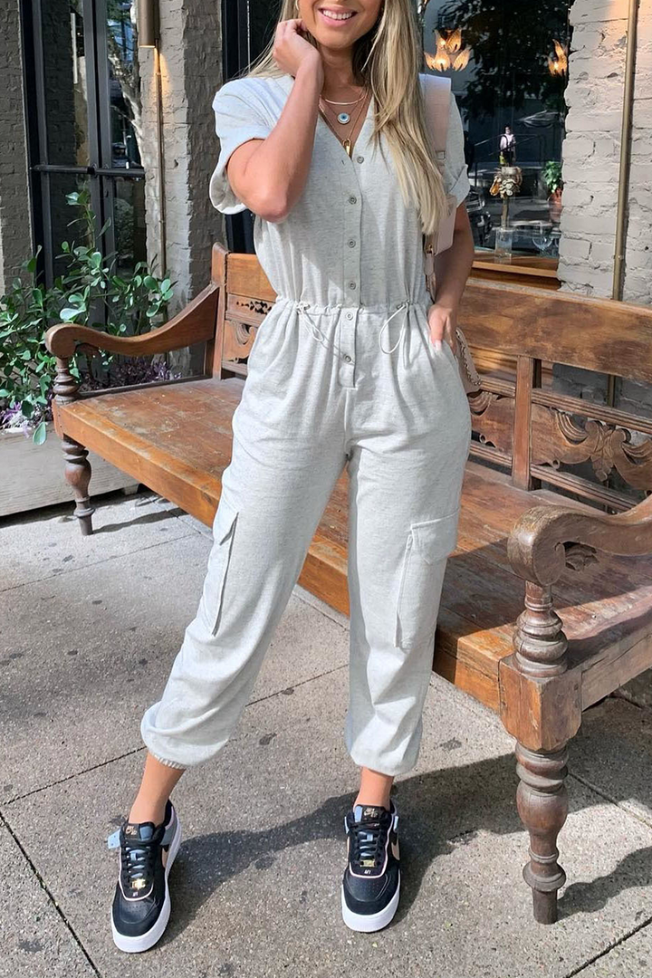 Stilla | Knap Snoretræk Lommer Jogger Jumpsuit