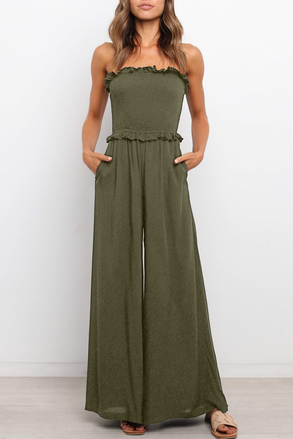 Stilla | Stropfri Rynket Bodice Jumpsuits