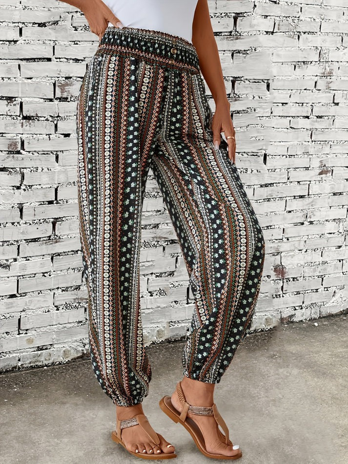 Stilla | Stilfulde Bukser Med Boho Print