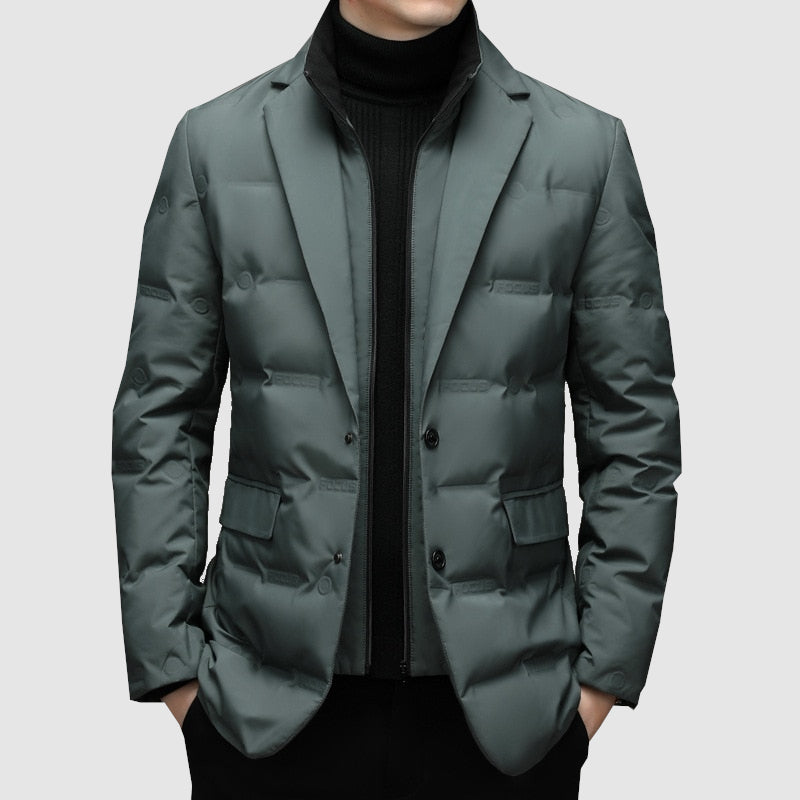 Stilla | Herre Vinter Puffer-Jakke - Blazer-Stil med quiltede indsatser