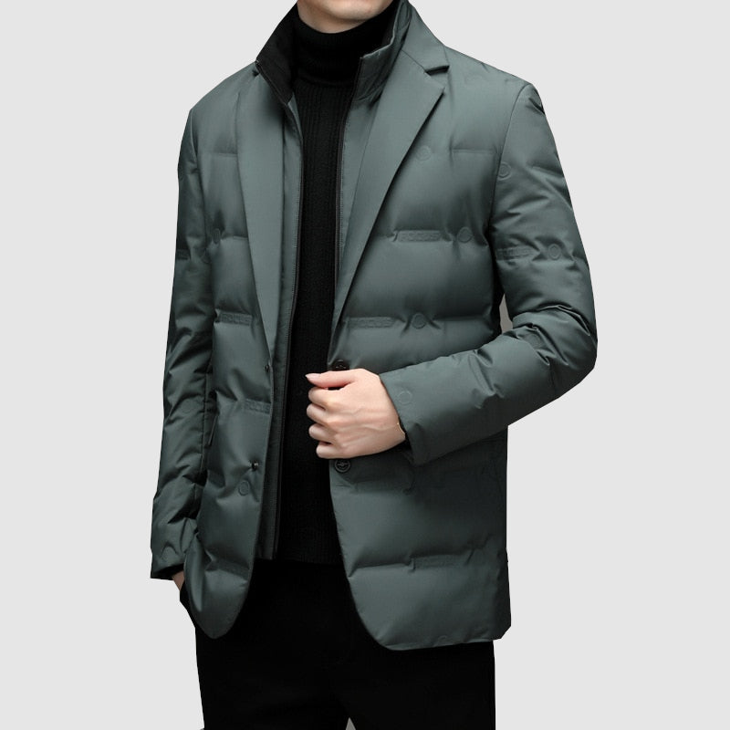 Stilla | Herre Vinter Puffer-Jakke - Blazer-Stil med quiltede indsatser