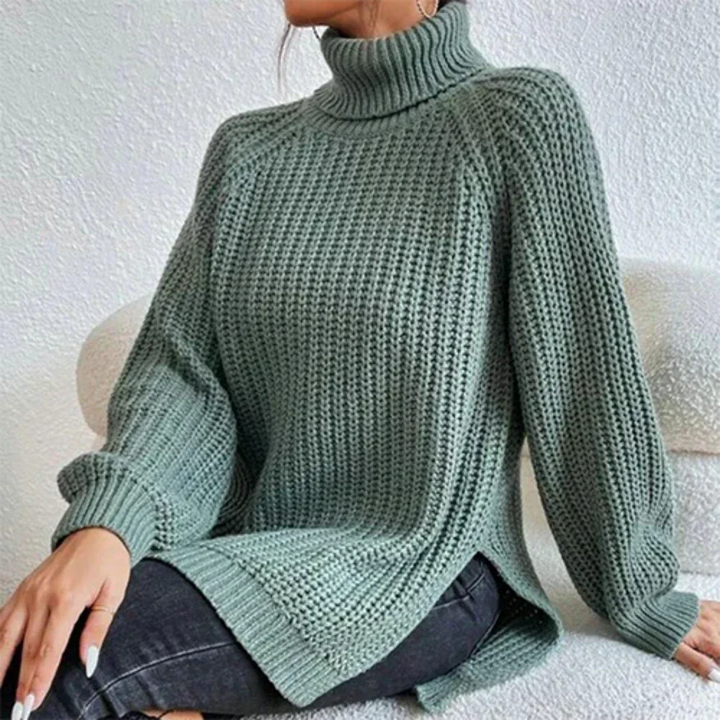 Stilla | Finstrikket sweater damer med lange ærmer