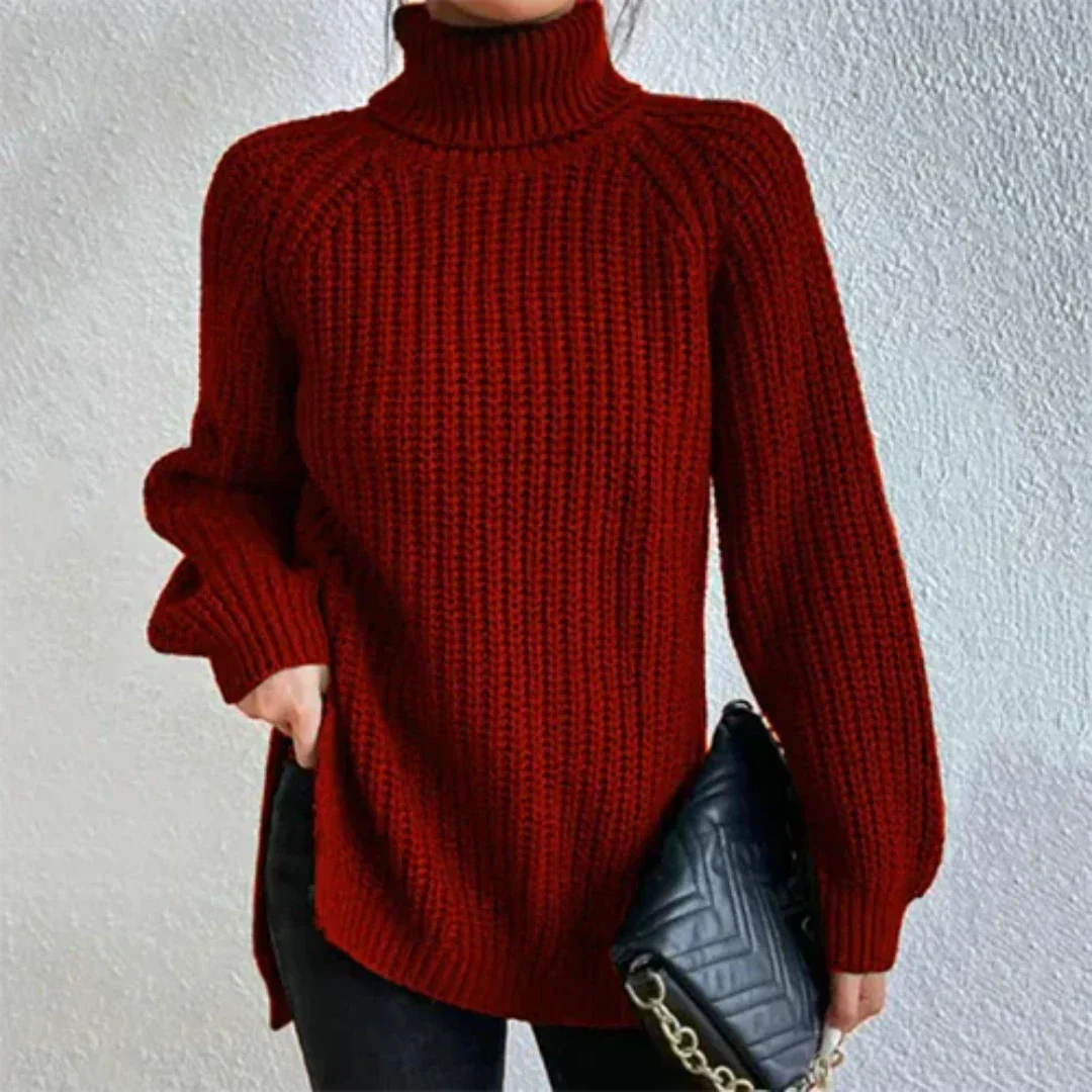 Stilla | Finstrikket sweater damer med lange ærmer