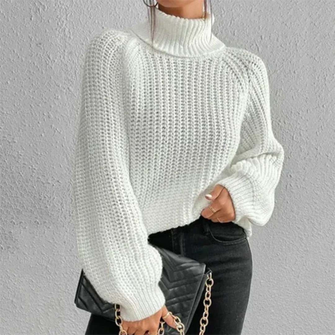 Stilla | Finstrikket sweater damer med lange ærmer