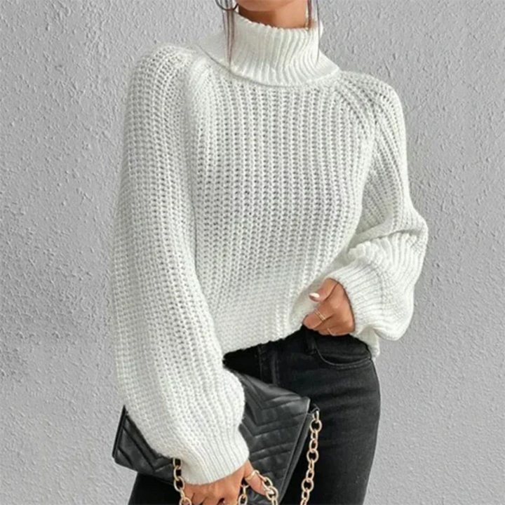 Stilla | Finstrikket sweater damer med lange ærmer