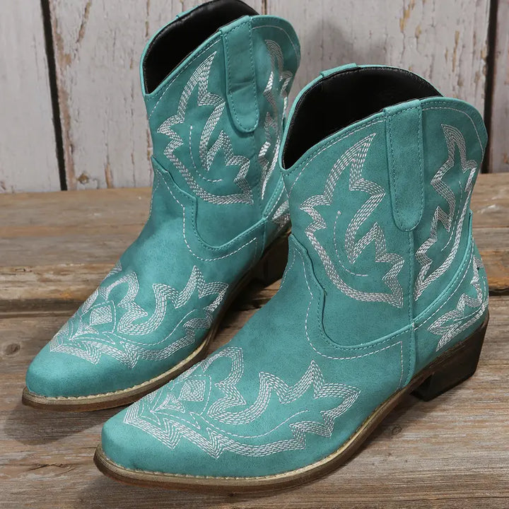 Stilla | Elegant Broderede Western Støvler