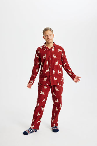 Stilla | Rensdyr Jul Pyjama Flannel Herre