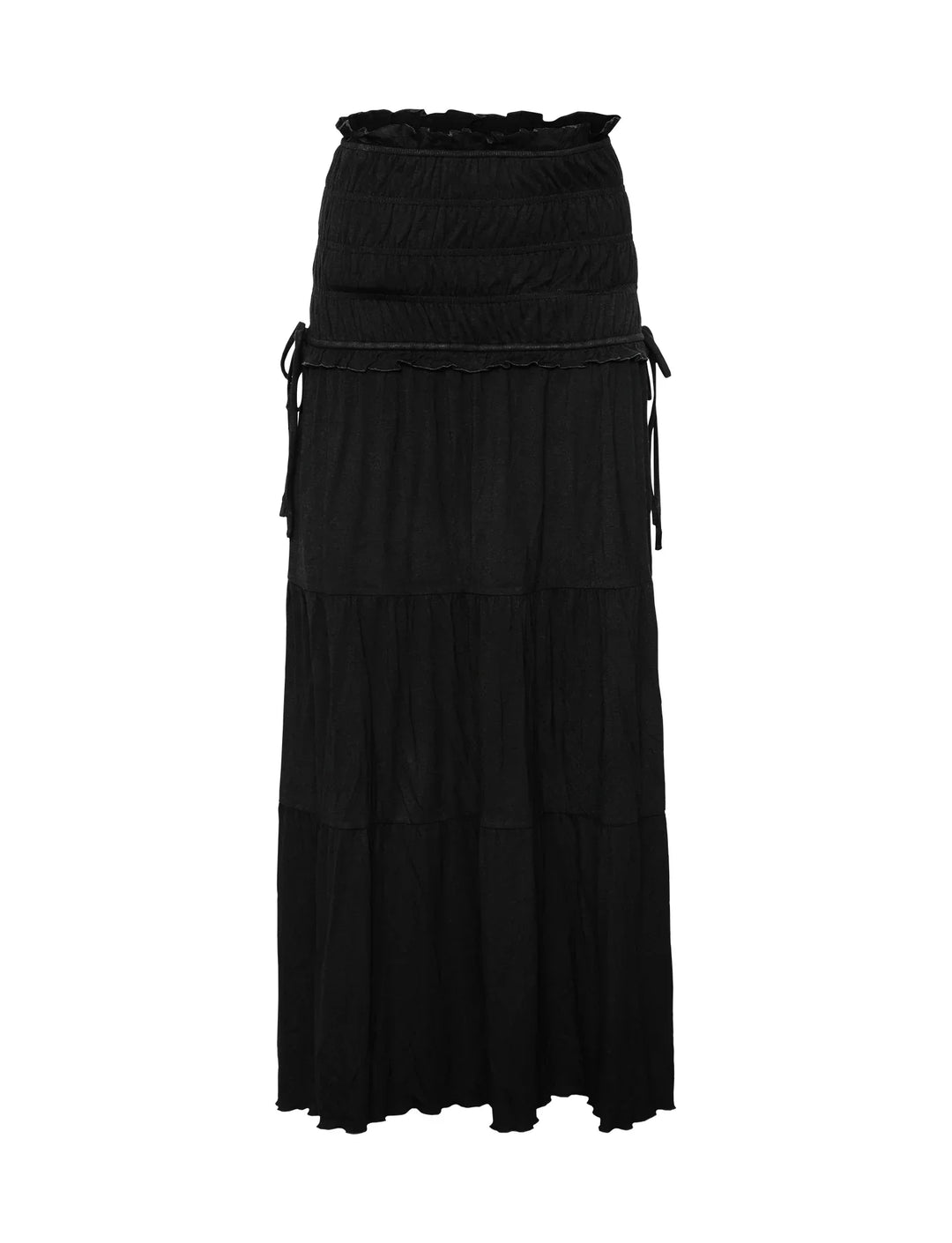 Stilla | Tekstureret Twist Top Med Maxi Nederdel