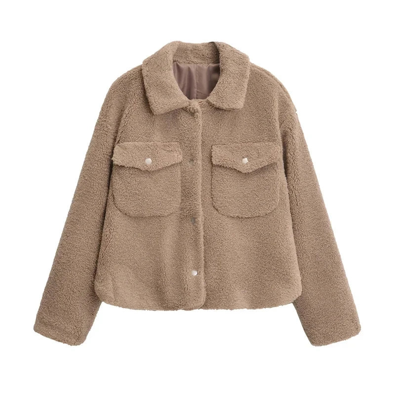 Stilla | Kort Damejakke med Teddy Fleece
