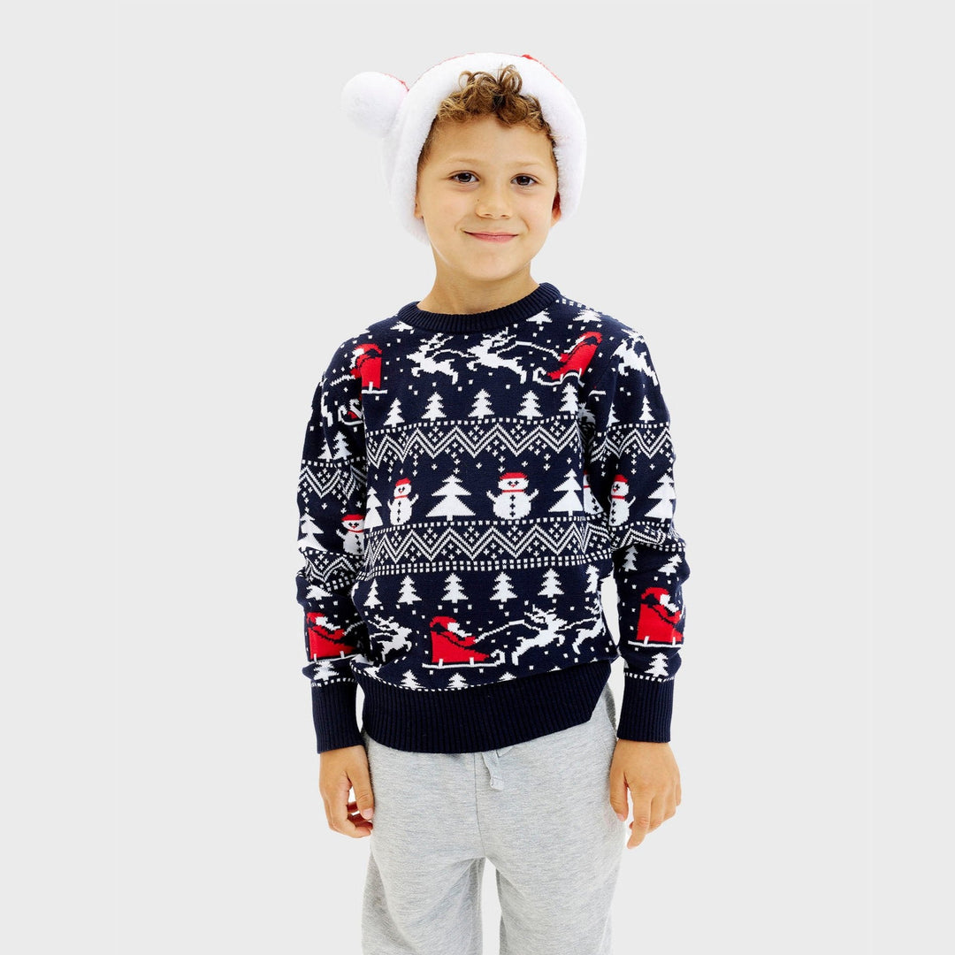 Stilla | Den stilfulde julesweater Navy Børn