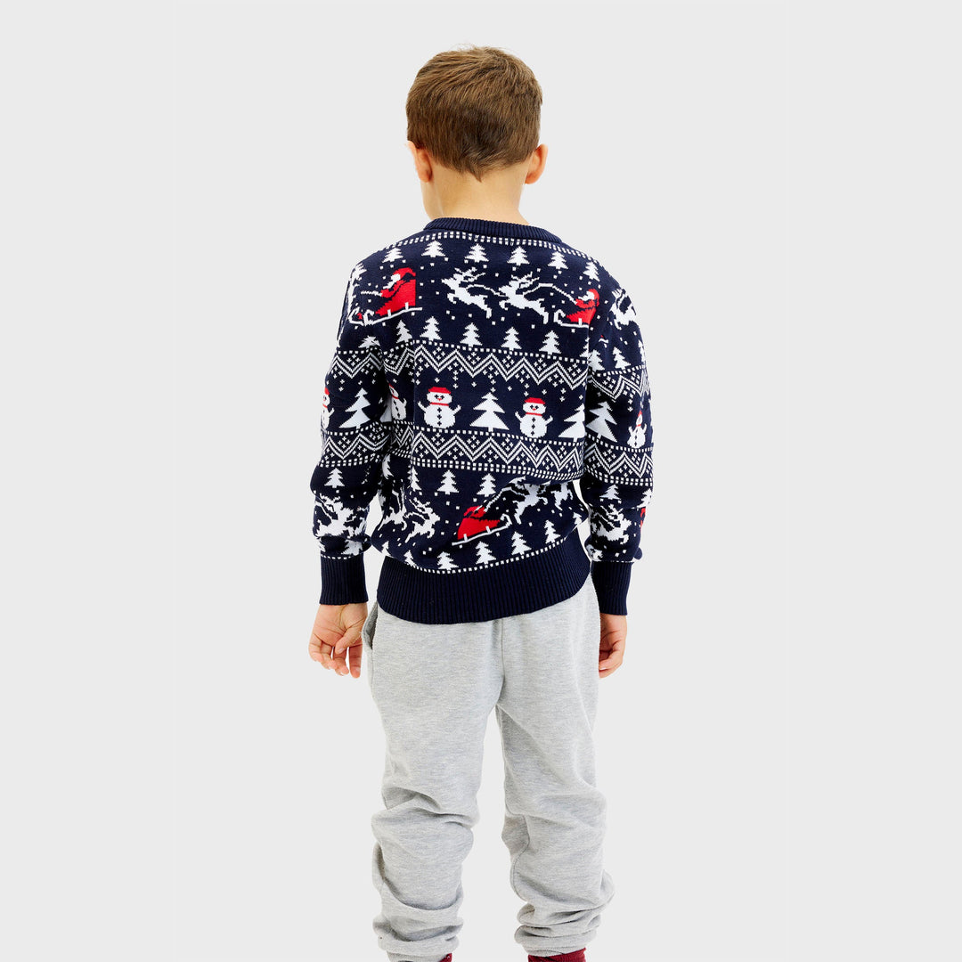 Stilla | Den stilfulde julesweater Navy Børn