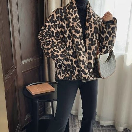 Stilla | Leopardmønster Luxusfrakke
