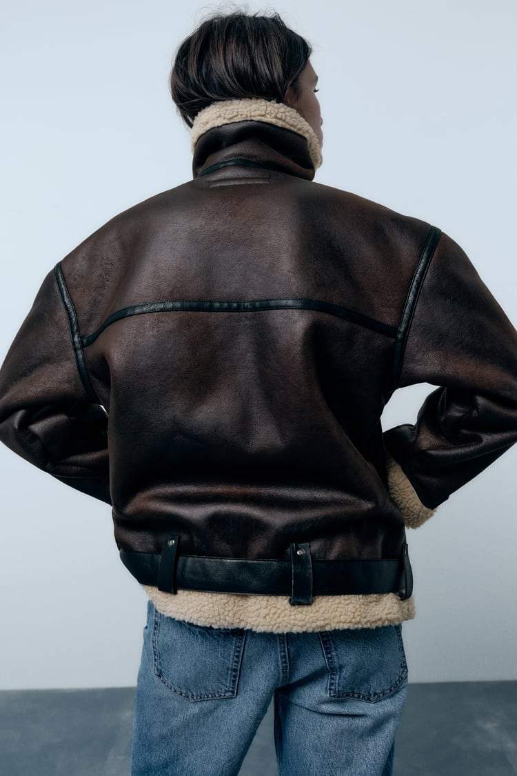 Stilla | Jakke med revers i syntetisk materiale