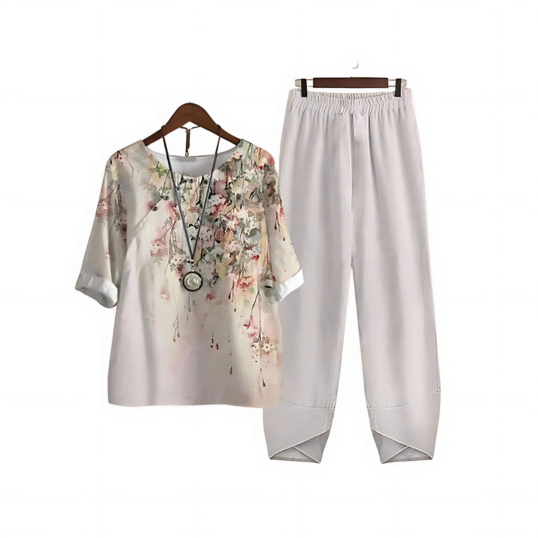 Stilla | Trykt Bluse Og Buksetop