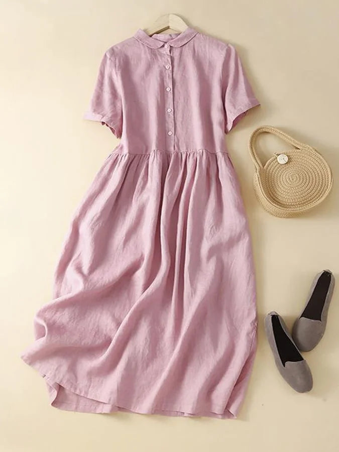 Stilla | Linen Casual Dress: Simple Summer Comfort