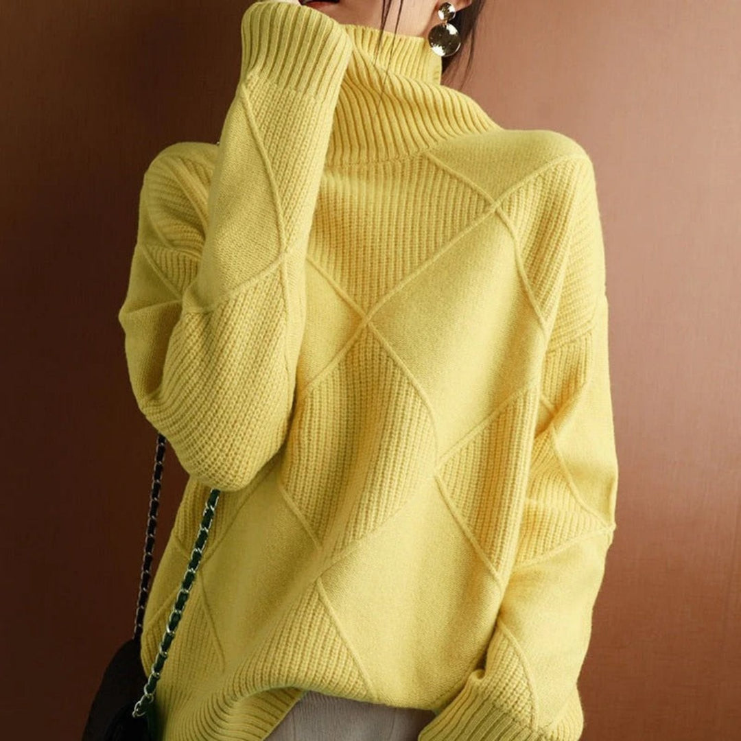 Stilla | Dame Rullekravepullover - Bomuld Efterår/Vinter Pullover
