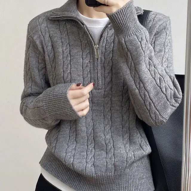 Stilla | Mid-langt Finstrikket Pulli