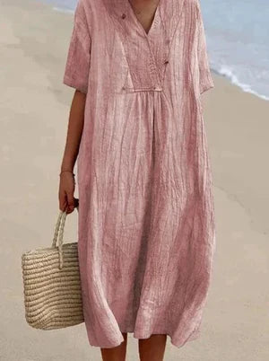 Stilla | Linned Og Bomulds Kjole
