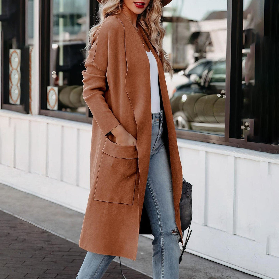 Stilla | Elegant strik vinter suede frakke til kvinder