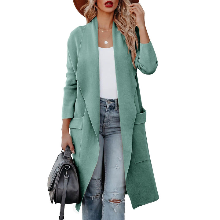Stilla | Elegant strik vinter suede frakke til kvinder