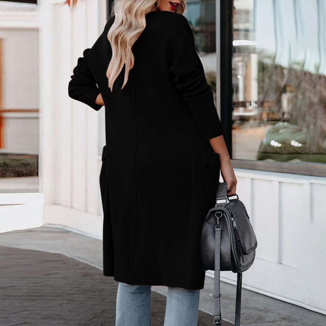 Stilla | Elegant strik vinter suede frakke til kvinder