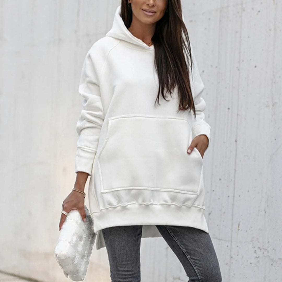 Stilla | Bred Sweatshirt Med Hætte Og Åbning
