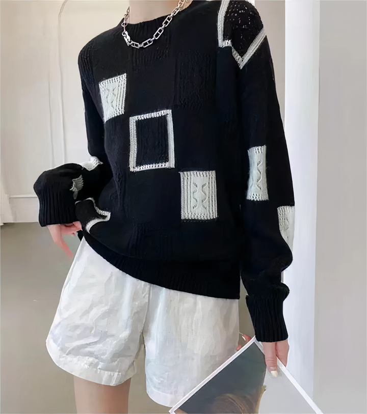 Stilla | Geometrisk Jersey Patchwork