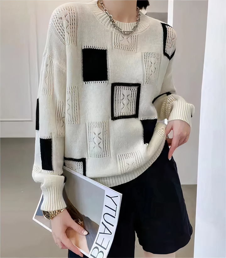 Stilla | Geometrisk Jersey Patchwork