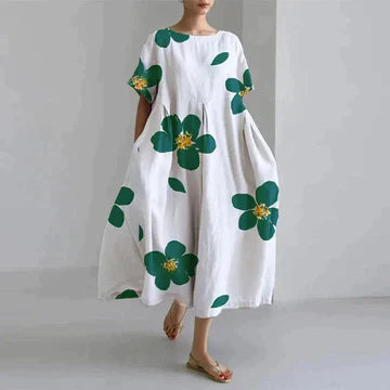 Stilla | Lang Kjole Med Blomsterprint