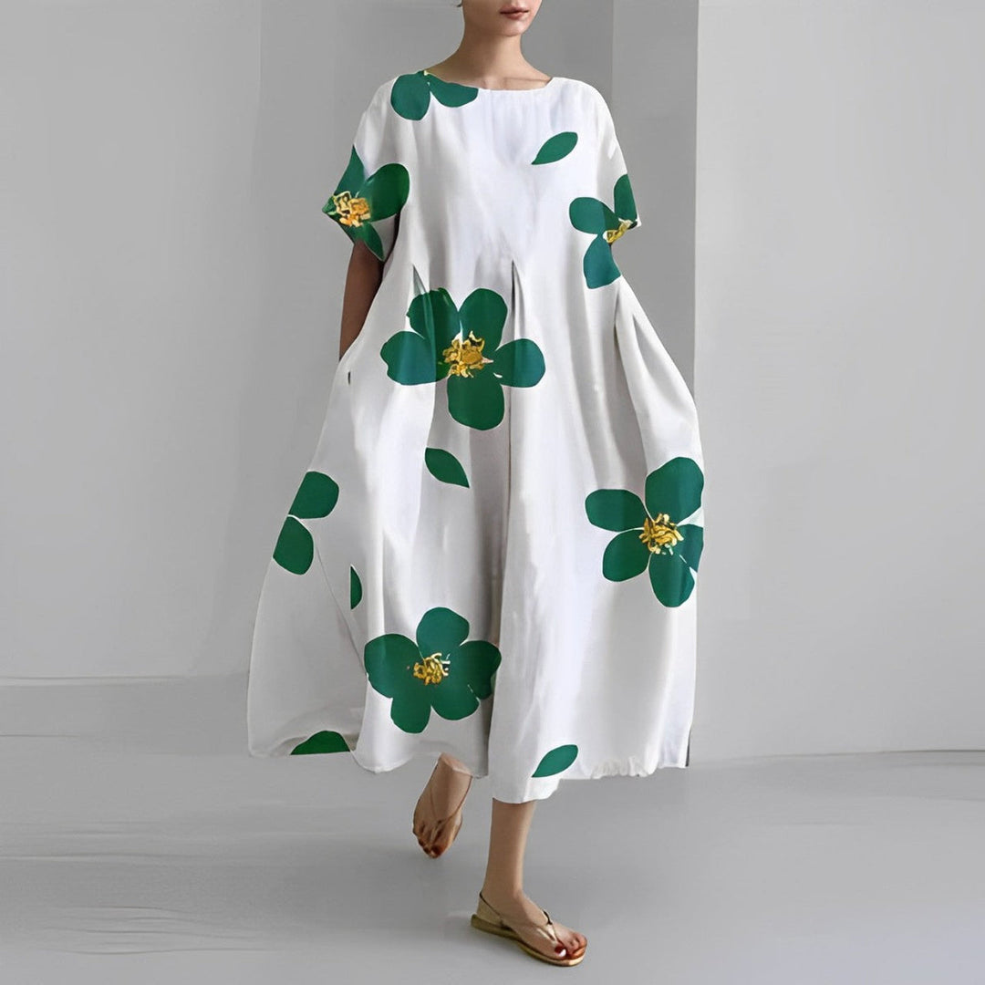 Stilla | Boho Blomstret Kjole Løs Siddende Kjole