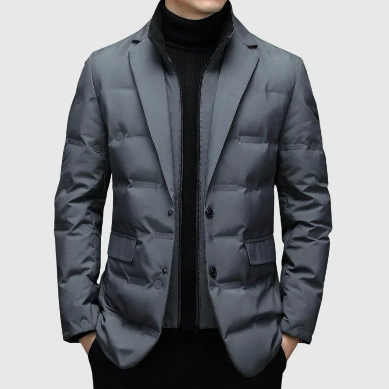Stilla | Taljeret snit quilted blazer stil to knap lukning