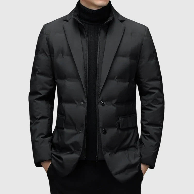 Stilla | Taljeret snit quilted blazer stil to knap lukning