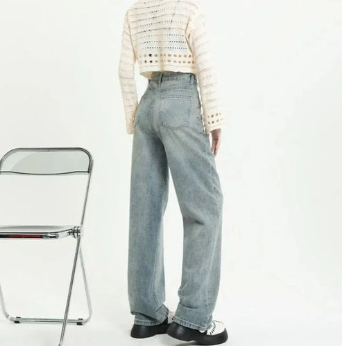 Stilla | Højtaljede Jeans Med Afrevne Lommer