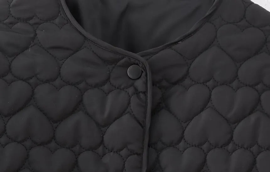 Stilla | Vatteret veste med hjerte mønster