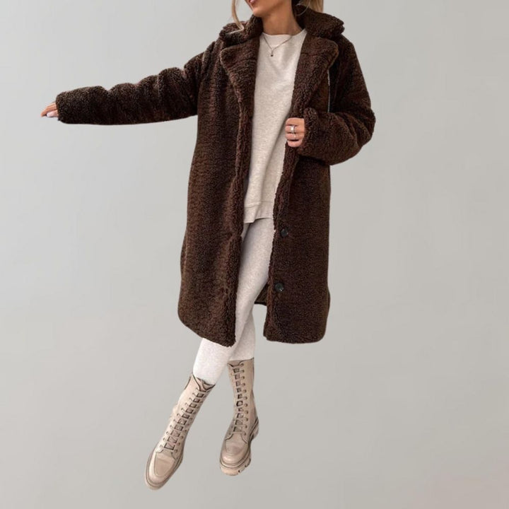 Stilla | Teddy Jakke til Damer Hvid Warm og Trendy