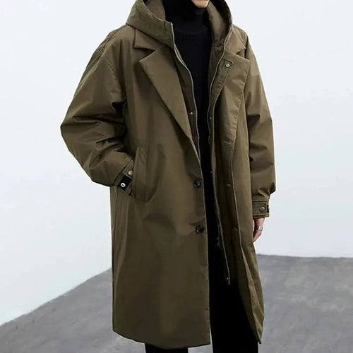 Stilla | Vandtæt Puffer Trench Coat til Mænd med Hætte