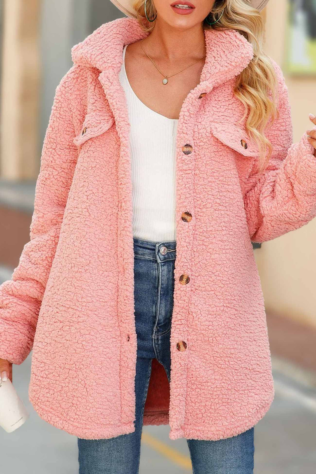 Stilla | Uni-fleece Frakke, Enkeltknap Og Revers