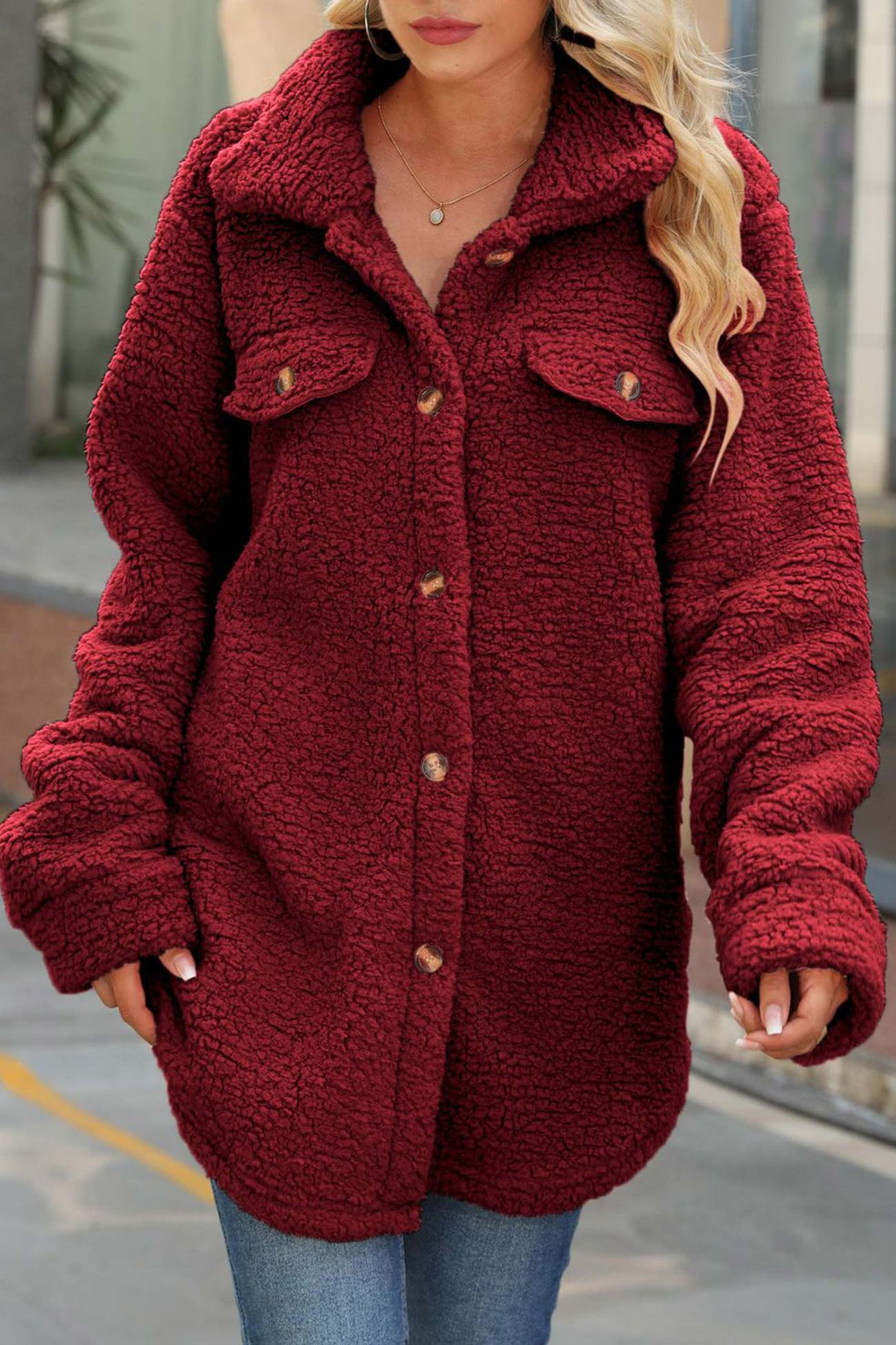 Stilla | Uni-fleece Frakke, Enkeltknap Og Revers