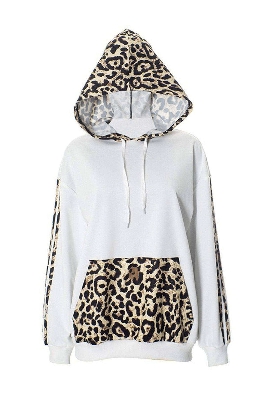 Stilla | Overdimensioneret Sweater Med Leopard Print Patchwork