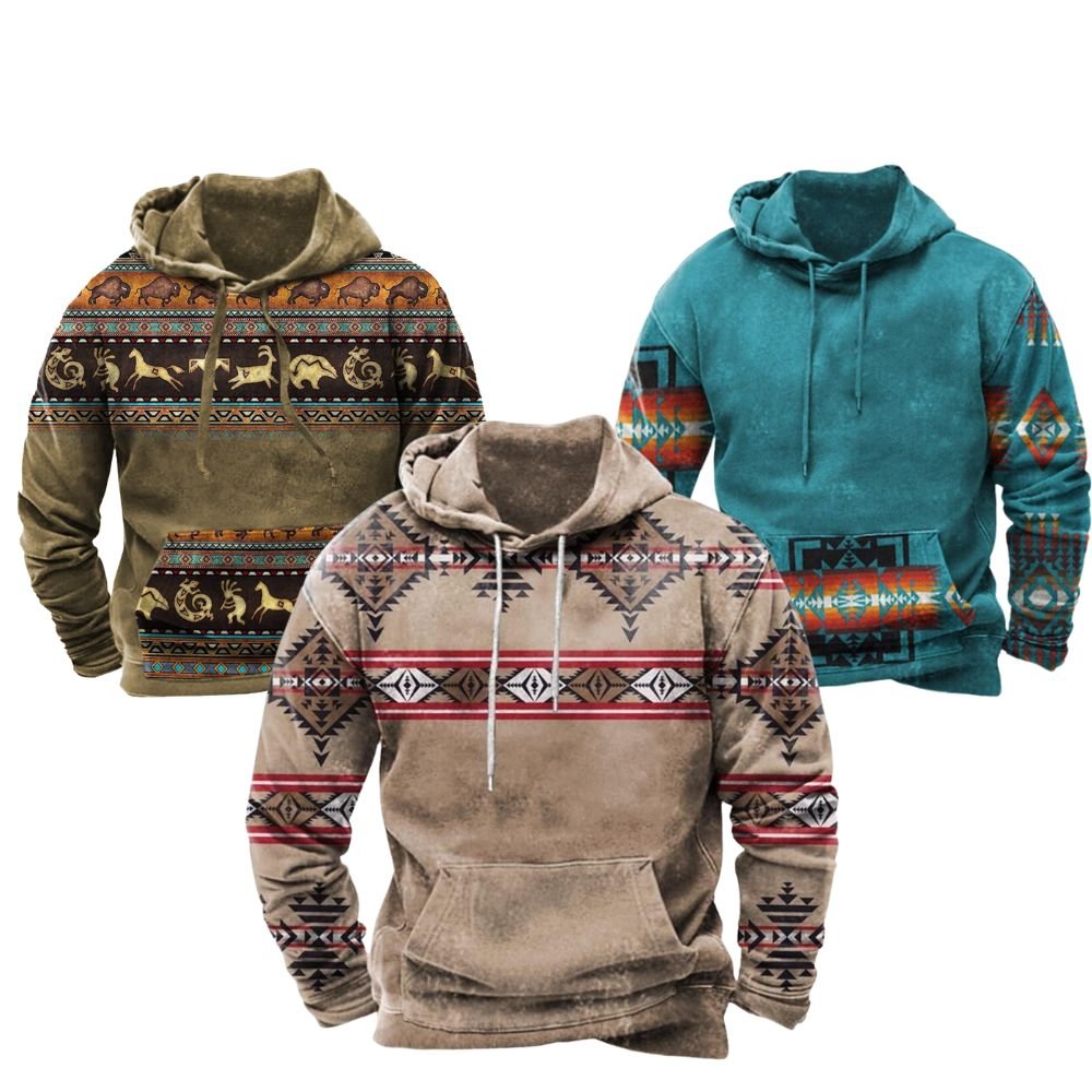Stilla | Komfortabel Aztec-hoodie til afslappede stilarter