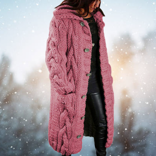 Stilla | Eleganter Strickjacke Aus Gewebter Wolle