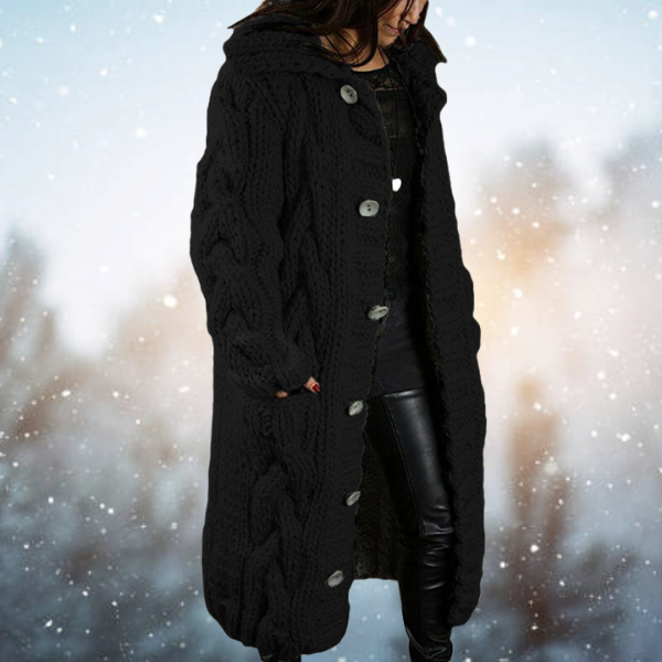 Stilla | Eleganter Strickjacke Aus Gewebter Wolle