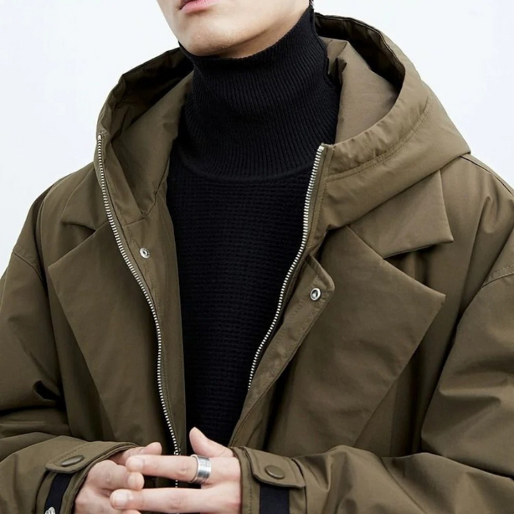 Stilla | Herre Varm Vandtæt Trench - Elegant Steppet Puffer Design