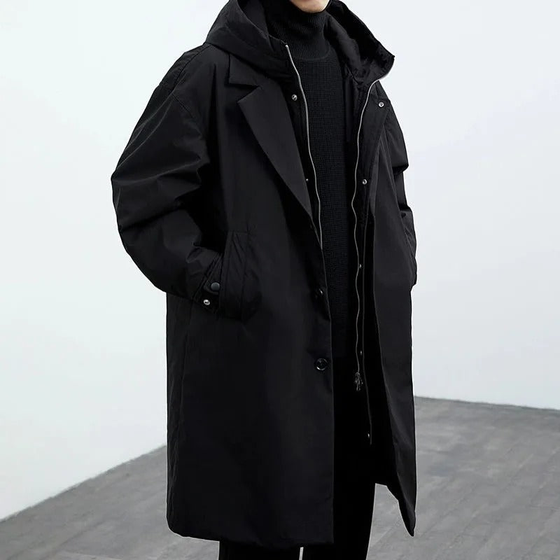 Stilla | Herre Varm Vandtæt Trench - Elegant Steppet Puffer Design